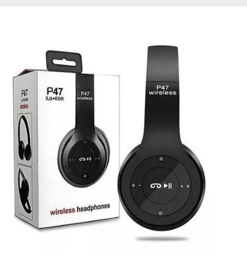 Audifonos Inalambricos Diadema Wireless P47 Radio Mp3.